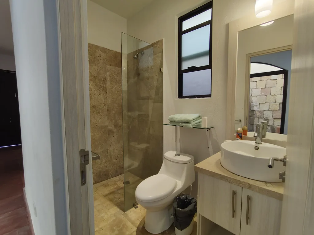 Second downstairs bathroom, full