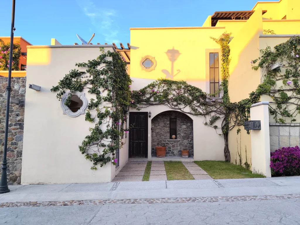 Front exterior of the house at Condominio Tierradentro, San Miguel de Allende