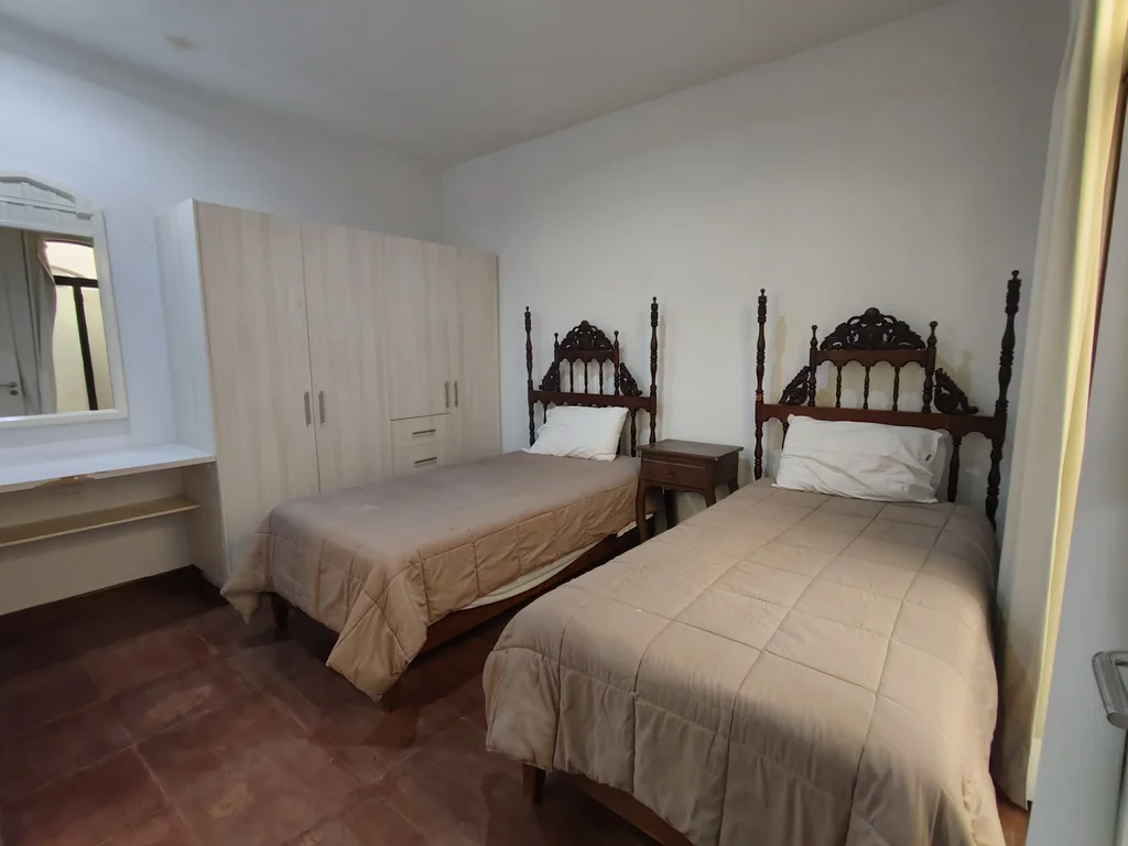 Downstairs bedroom, one of two on the ground floor